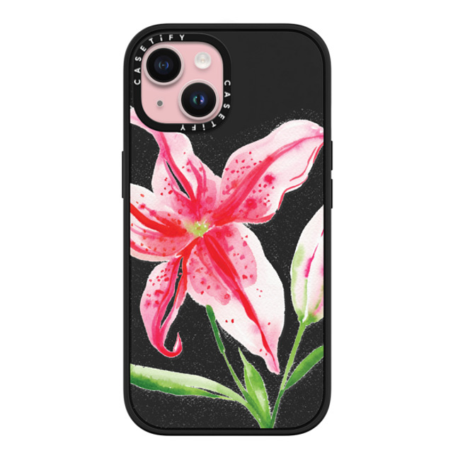 Jenna Rainey x CASETiFY iPhone 15 Case Matte Black Impact Case Stargazer Lily Jenna Rainey x CASETiFY iPhone 15 Case Matte Black Impact Case Stargazer Lily