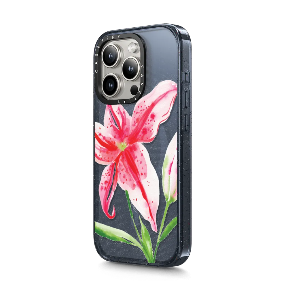 Impact iPhone 15 Pro Max Case MagSafe Compatible - Stargazer Lily