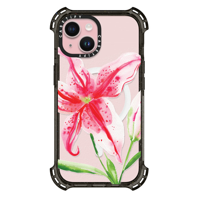 Jenna Rainey x CASETiFY iPhone 15 Case Floral,Fine Art Black バウンスケース Stargazer Lily Back to School Jenna Rainey x CASETiFY iPhone 15 Case Floral,Fine Art Black バウンスケース Stargazer Lily Back to School