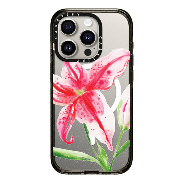 Jenna Rainey x CASETiFY iPhone 15 Pro Case Floral,Fine Art Black Impact Case MagSafe Compatible Stargazer Lily Back to School Jenna Rainey x CASETiFY iPhone 15 Pro Case Floral,Fine Art Black Impact Case MagSafe Compatible Stargazer Lily Back to School