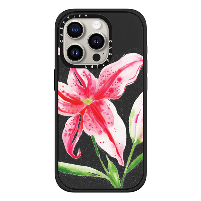 Jenna Rainey x CASETiFY iPhone 15 Pro Case Floral,Fine Art Matte Black Impact Case MagSafe Compatible Stargazer Lily Back to School Jenna Rainey x CASETiFY iPhone 15 Pro Case Floral,Fine Art Matte Black Impact Case MagSafe Compatible Stargazer Lily Back to School