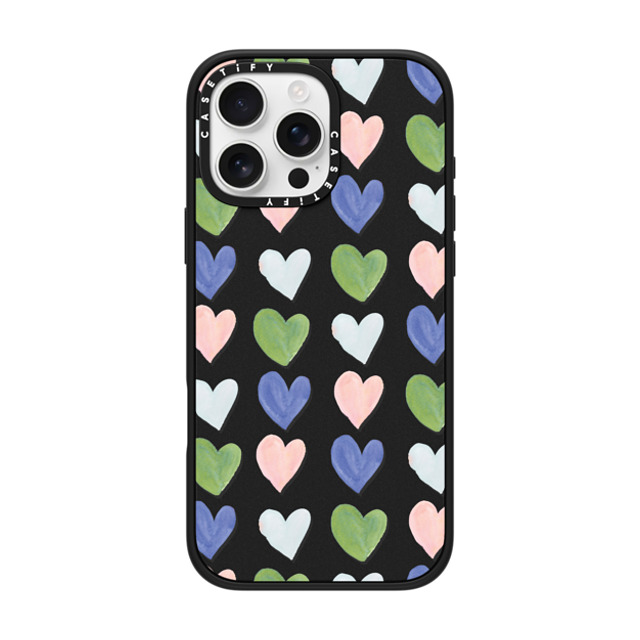 Jenna Rainey x CASETiFY iPhone 16 Pro Max Case Love,Fine Art Matte Black Impact Case MagSafe Compatible Faded Hearts Back to School Jenna Rainey x CASETiFY iPhone 16 Pro Max Case Love,Fine Art Matte Black Impact Case MagSafe Compatible Faded Hearts Back to School