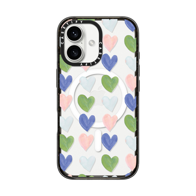 Jenna Rainey x CASETiFY iPhone 16 Case Love,Fine Art Black Impact Case MagSafe Compatible Faded Hearts Back to School Jenna Rainey x CASETiFY iPhone 16 Case Love,Fine Art Black Impact Case MagSafe Compatible Faded Hearts Back to School