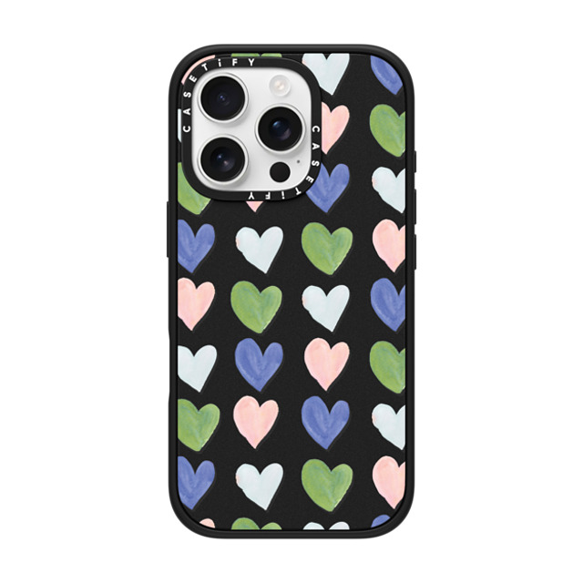 Jenna Rainey x CASETiFY iPhone 16 Pro Case Love,Fine Art Matte Black Impact Case MagSafe Compatible Faded Hearts Back to School Jenna Rainey x CASETiFY iPhone 16 Pro Case Love,Fine Art Matte Black Impact Case MagSafe Compatible Faded Hearts Back to School