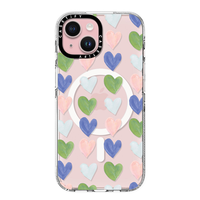 Jenna Rainey x CASETiFY iPhone 15 Case Love,Fine Art クリア クリア ケース MagSafe対応 Faded Hearts Back to School Jenna Rainey x CASETiFY iPhone 15 Case Love,Fine Art クリア クリア ケース MagSafe対応 Faded Hearts Back to School