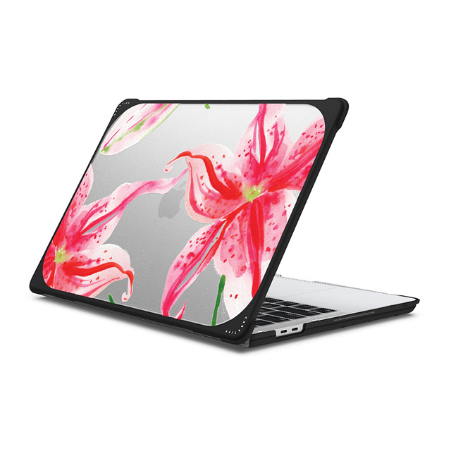 Jenna Rainey x CASETiFY MacBook Pro 13-inch (2020 / 2022) ブラック バウンス ケース Stargazer Lily