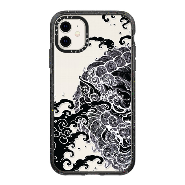 Gabe Shum x CASETiFY iPhone 11 ケース ブラック インパクトケース Lucky Foo Dog by Gabe Shum