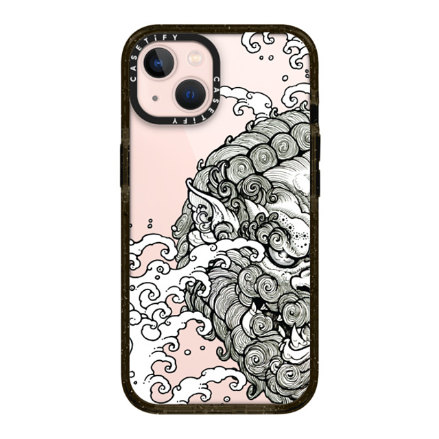 Gabe Shum x CASETiFY iPhone 13 ケース ブラック インパクトケース Lucky Foo Dog by Gabe Shum