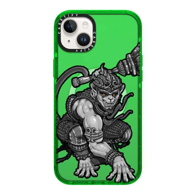 Gabe Shum x CASETiFY iPhone 14 Plus Case Animal,Monochrome グリーン インパクトケース MagSafe対応 Hanuking Mono by Gabe Shum Mother's Day Gabe Shum x CASETiFY iPhone 14 Plus Case Animal,Monochrome グリーン インパクトケース MagSafe対応 Hanuking Mono by Gabe Shum Mother's Day