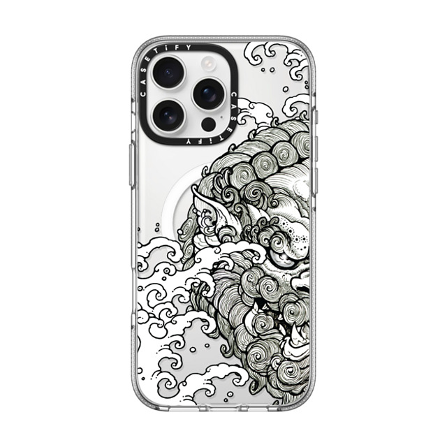 Gabe Shum x CASETiFY iPhone 16 Pro Max ケース クリア クリア ケース MagSafe対応 Lucky Foo Dog by Gabe Shum