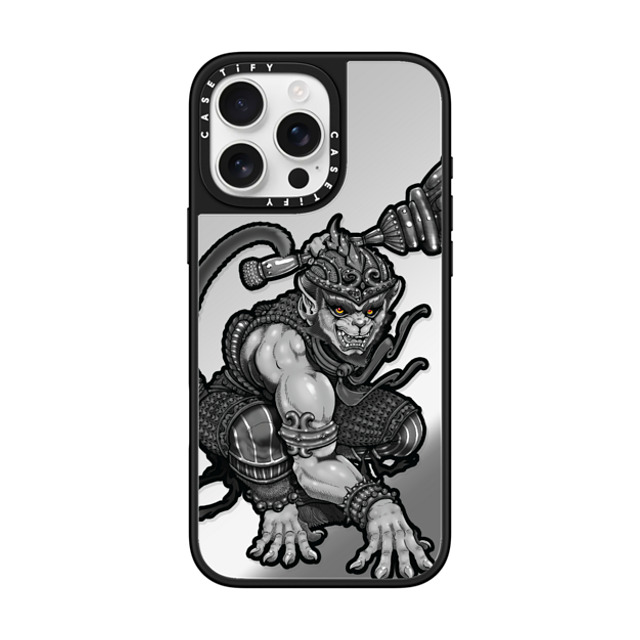 Gabe Shum x CASETiFY iPhone 16 Pro Max Case Animal,Monochrome Silver on Black ミラーケース MagSafe対応 Hanuking Mono by Gabe Shum Father's Day Gabe Shum x CASETiFY iPhone 16 Pro Max Case Animal,Monochrome Silver on Black ミラーケース MagSafe対応 Hanuking Mono by Gabe Shum Father's Day