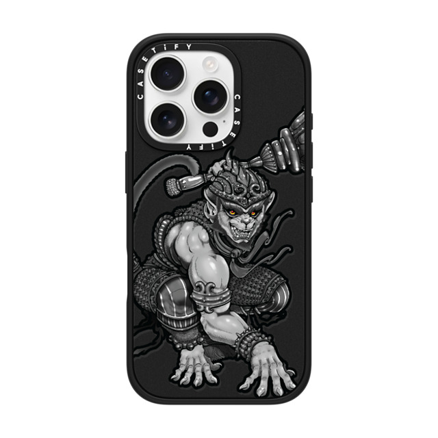 Gabe Shum x CASETiFY iPhone 16 Pro ケース Animal,Monochrome マットブラック インパクトケース MagSafe対応 Hanuking Mono by Gabe Shum Father's Day Gabe Shum x CASETiFY iPhone 16 Pro ケース Animal,Monochrome マットブラック インパクトケース MagSafe対応 Hanuking Mono by Gabe Shum Father's Day