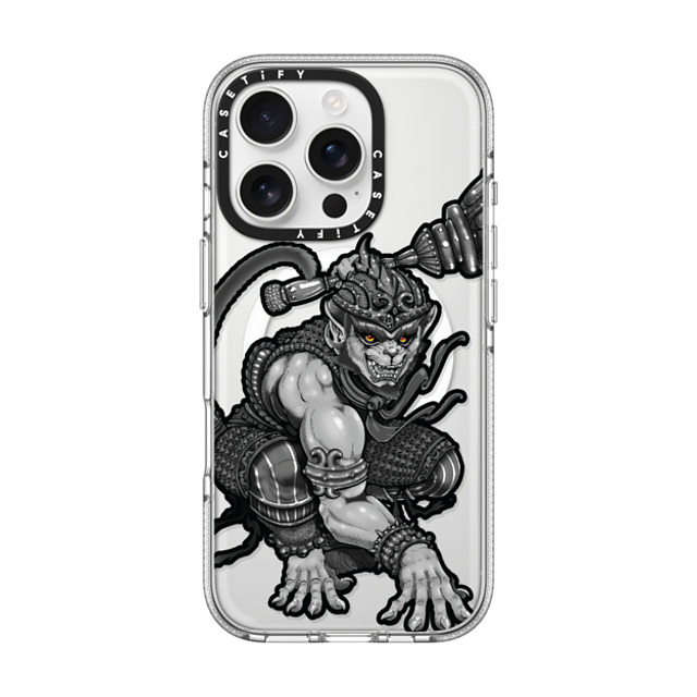 Gabe Shum x CASETiFY iPhone 16 Pro ケース Animal,Monochrome クリア クリア ケース MagSafe対応 Hanuking Mono by Gabe Shum Father's Day Gabe Shum x CASETiFY iPhone 16 Pro ケース Animal,Monochrome クリア クリア ケース MagSafe対応 Hanuking Mono by Gabe Shum Father's Day