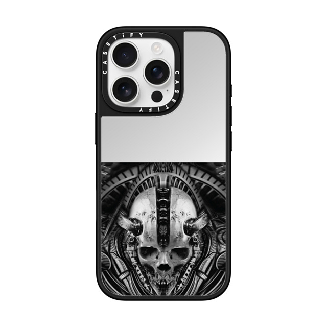 Gabe Shum x CASETiFY iPhone 16 Pro ケース Silver on Black ミラーケース MagSafe対応 Future Rhythm