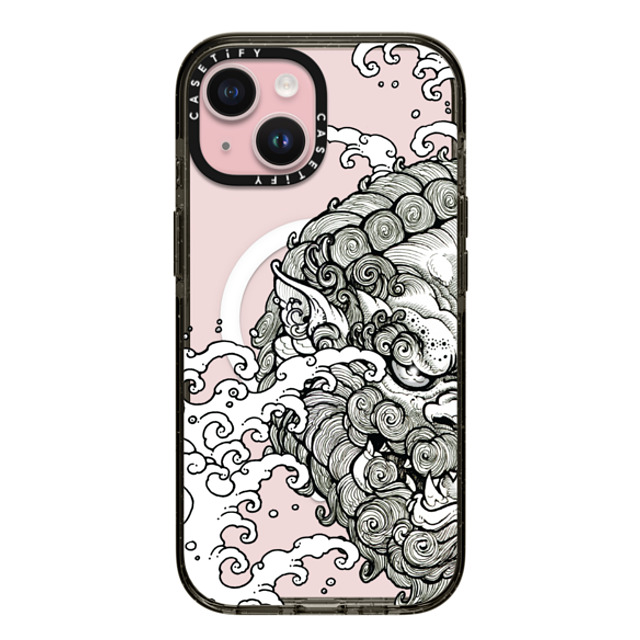 Gabe Shum x CASETiFY iPhone 15 Case Dragon,Animal Black Impact Case MagSafe Compatible Lucky Foo Dog by Gabe Shum Mother's Day Gabe Shum x CASETiFY iPhone 15 Case Dragon,Animal Black Impact Case MagSafe Compatible Lucky Foo Dog by Gabe Shum Mother's Day