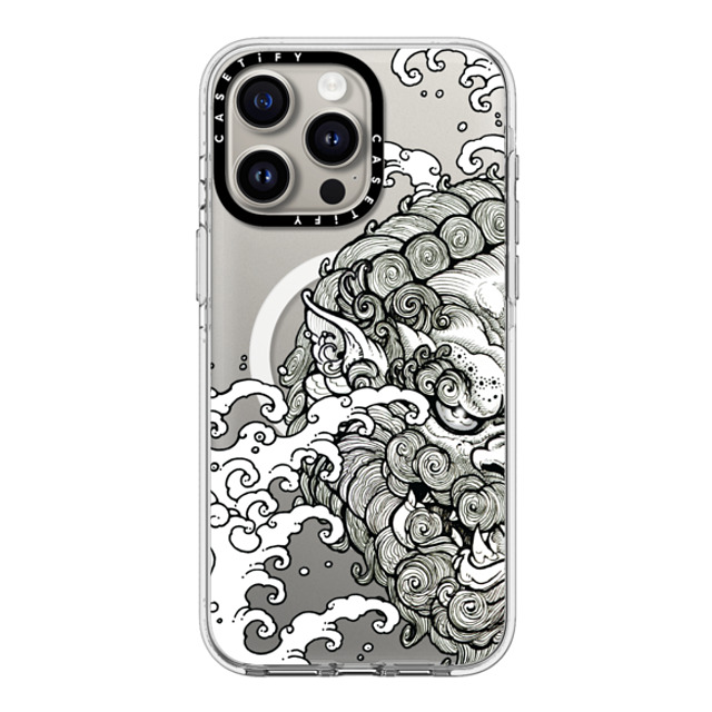 Gabe Shum x CASETiFY iPhone 15 Pro Max ケース クリア クリア ケース MagSafe対応 Lucky Foo Dog by Gabe Shum