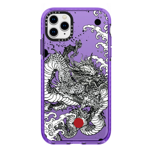 Gabe Shum x CASETiFY iPhone 11 Pro Max ケース Dark Purple インパクトケース Power Dragon