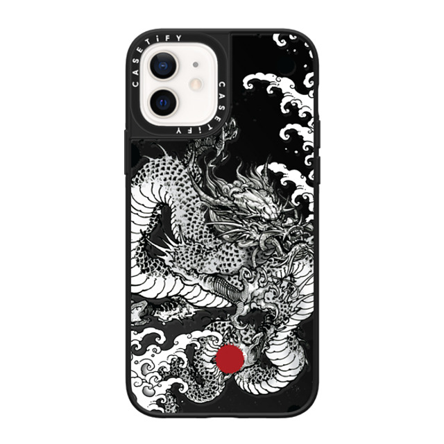 Gabe Shum x CASETiFY iPhone 12 ケース Black on Black ミラーケース MagSafe対応 Power Dragon