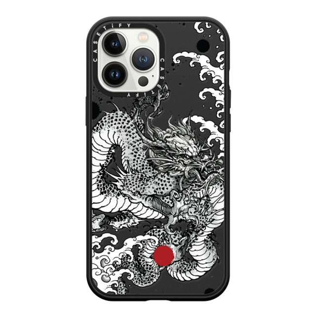 Gabe Shum x CASETiFY iPhone 13 Pro Max Case Dragon,Animal Matte Black Impact Case MagSafe Compatible Power Dragon Mother's Day Gabe Shum x CASETiFY iPhone 13 Pro Max Case Dragon,Animal Matte Black Impact Case MagSafe Compatible Power Dragon Mother's Day