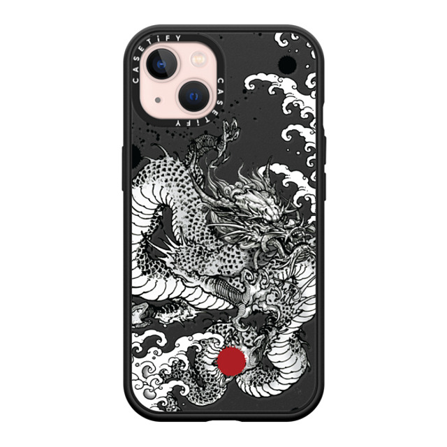 Gabe Shum x CASETiFY iPhone 13 ケース マットブラック インパクトケース MagSafe対応 Power Dragon