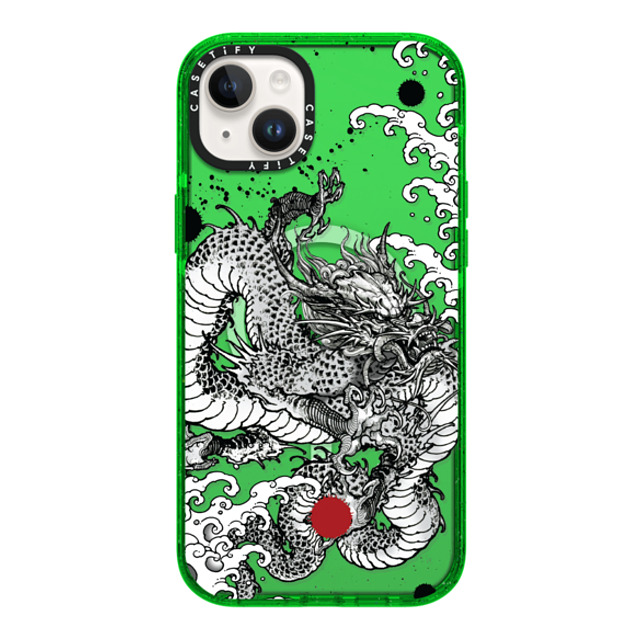 Gabe Shum x CASETiFY iPhone 14 Plus Case グリーン Impact Case MagSafe Compatible Power Dragon Gabe Shum x CASETiFY iPhone 14 Plus Case グリーン Impact Case MagSafe Compatible Power Dragon