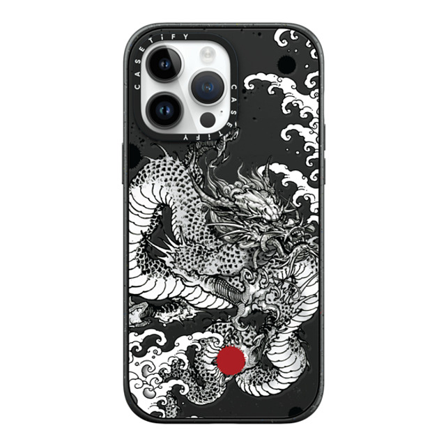 Gabe Shum x CASETiFY iPhone 14 Pro Max ケース マットブラック インパクトケース Power Dragon