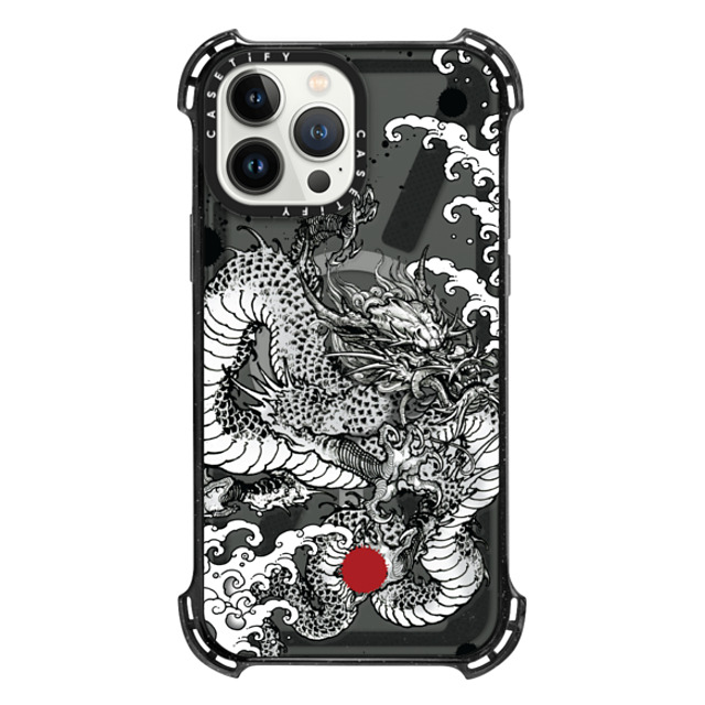 Gabe Shum x CASETiFY iPhone 13 Pro Max Case Triple Black バウンスケース Power Dragon Gabe Shum x CASETiFY iPhone 13 Pro Max Case Triple Black バウンスケース Power Dragon