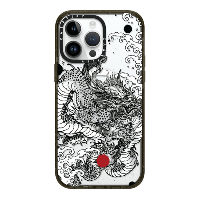 Gabe Shum x CASETiFY iPhone 14 Pro Max ケース ブラック インパクトケース MagSafe対応 Power Dragon