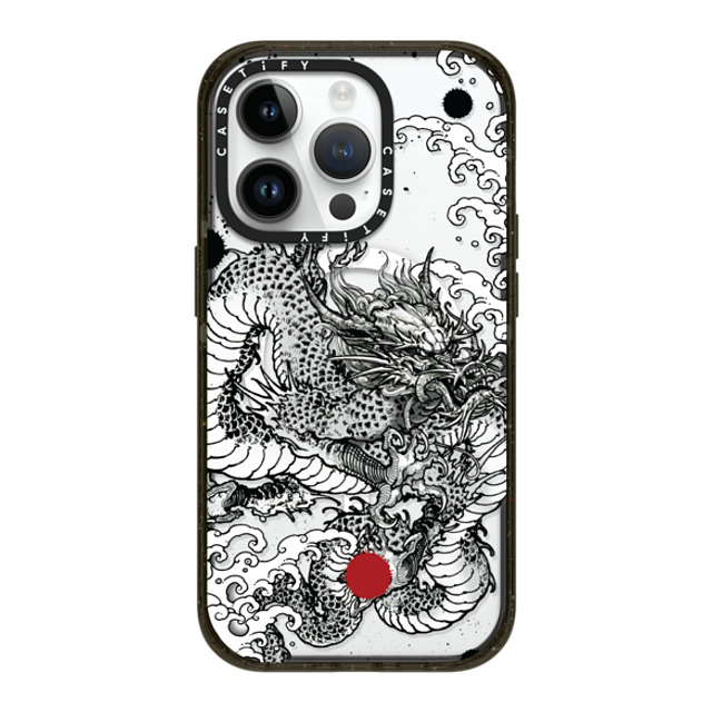 Gabe Shum x CASETiFY iPhone 14 Pro ケース ブラック インパクトケース MagSafe対応 Power Dragon