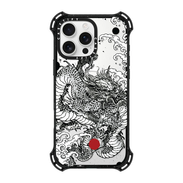 Gabe Shum x CASETiFY iPhone 16 Pro Max ケース ブラック バウンスケース Power Dragon