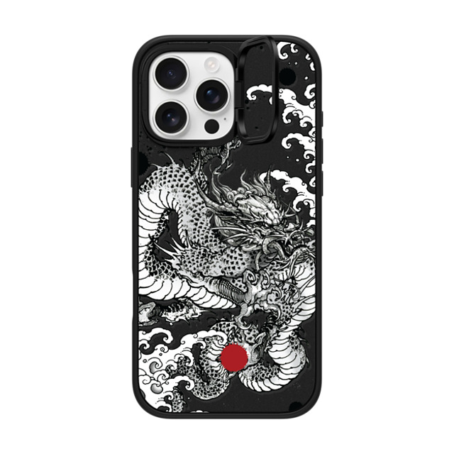 Gabe Shum x CASETiFY iPhone 16 Pro Max ケース マットブラック インパクトリングスタンドケース MagSafe対応 Power Dragon