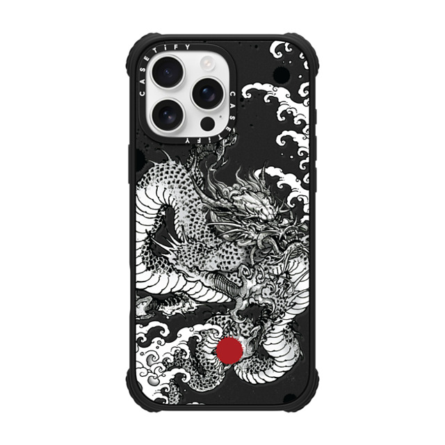 Gabe Shum x CASETiFY iPhone 16 Pro Max ケース マットブラック ウルトラ インパクトケース MagSafe 対応 Power Dragon