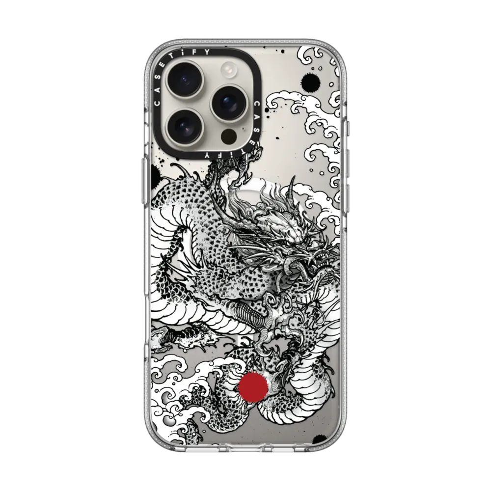 Clear iPhone 16 Pro Max Case MagSafe Compatible - Power Dragon