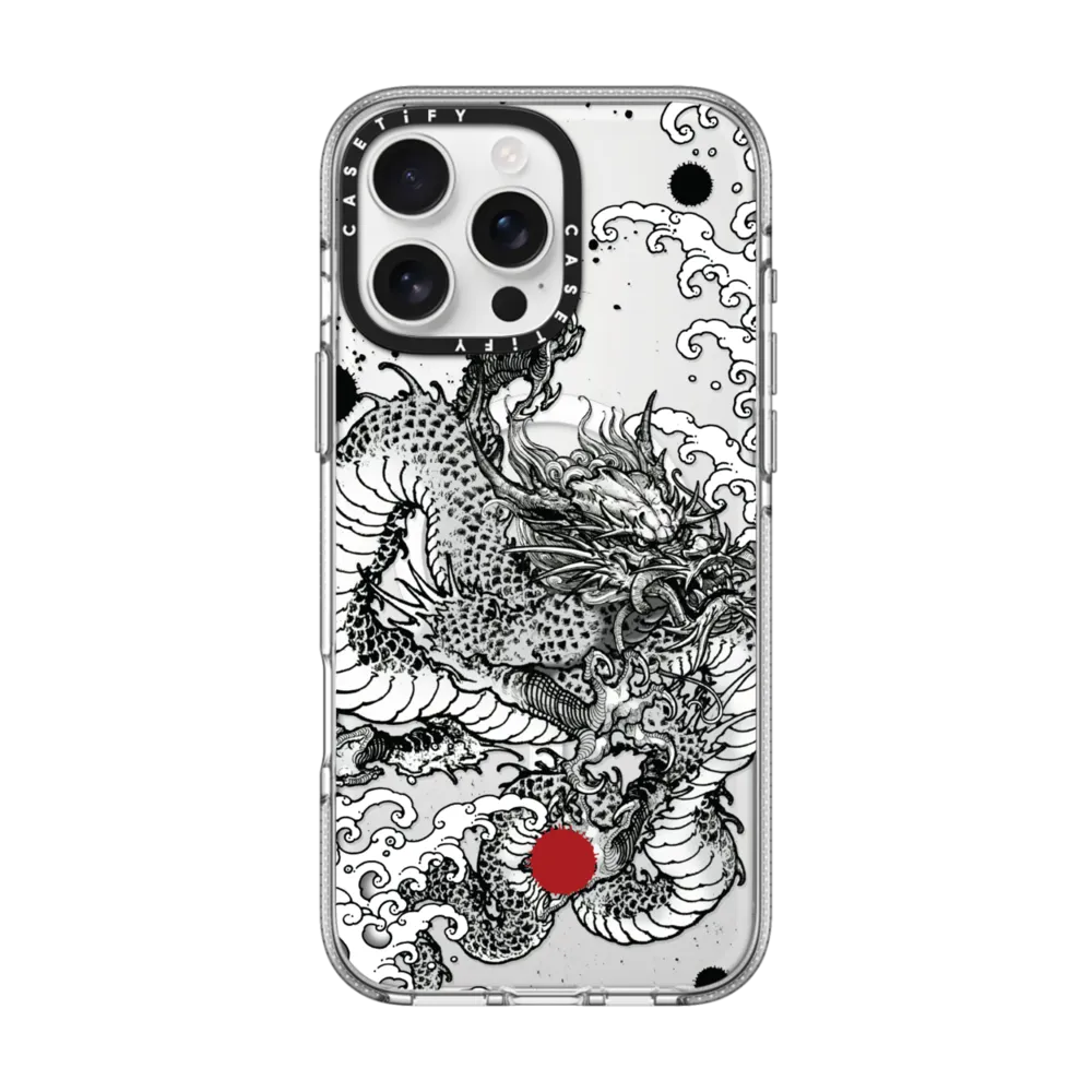 Clear iPhone 16 Pro Max Case MagSafe Compatible - Power Dragon