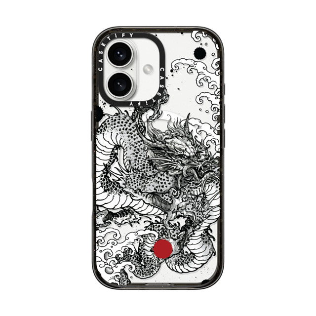 Gabe Shum x CASETiFY iPhone 16 ケース ブラック インパクトケース MagSafe対応 Power Dragon