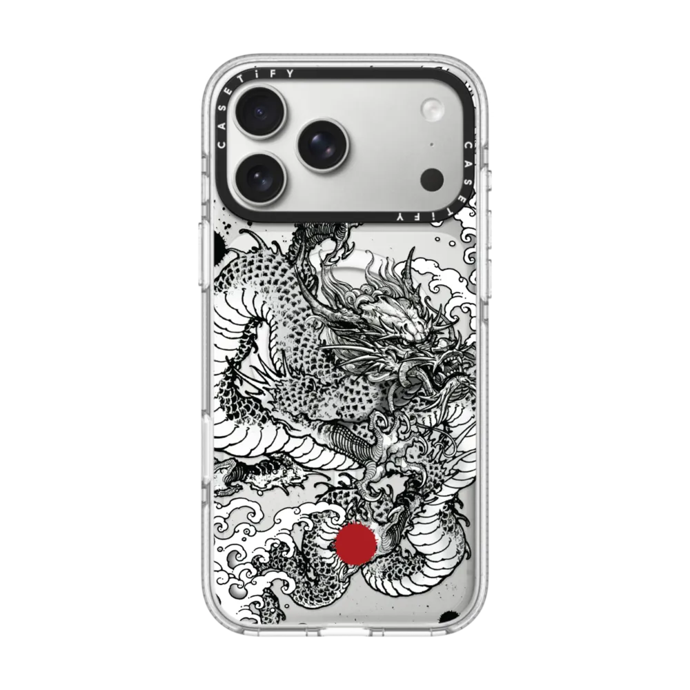 Impact Clear iPhone 17 Pro Max Case MagSafe Compatible - Power Dragon