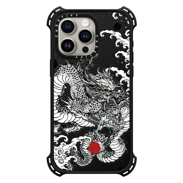 Gabe Shum x CASETiFY iPhone 15 Pro Max ケース Dragon,Animal マットブラック バウンスケース Power Dragon Father's Day Gabe Shum x CASETiFY iPhone 15 Pro Max ケース Dragon,Animal マットブラック バウンスケース Power Dragon Father's Day