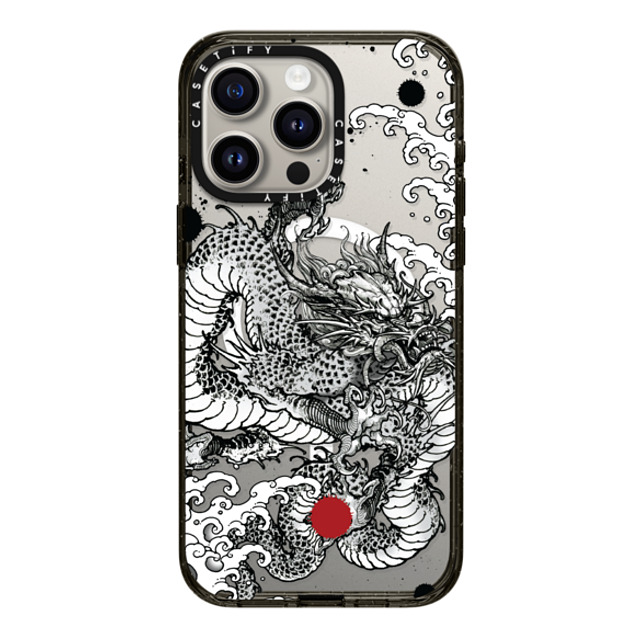 Gabe Shum x CASETiFY iPhone 15 Pro Max ケース ブラック インパクトケース MagSafe対応 Power Dragon