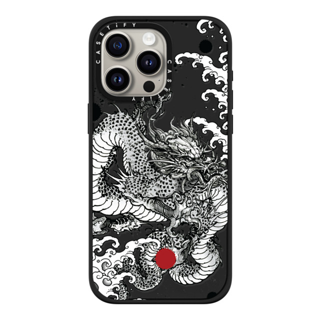 Gabe Shum x CASETiFY iPhone 15 Pro Max ケース マットブラック インパクトケース MagSafe対応 Power Dragon