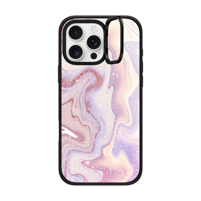 CASETiFY iPhone 16 Pro Max ケース マットブラック インパクトリングスタンドケース MagSafe対応 design 035 anna j. elizabeth