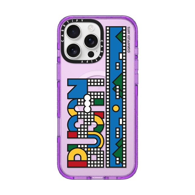 Grafflex x CASETiFY iPhone 16 Pro Max ケース パープル インパクトケース MagSafe対応 LOVE BUSAN