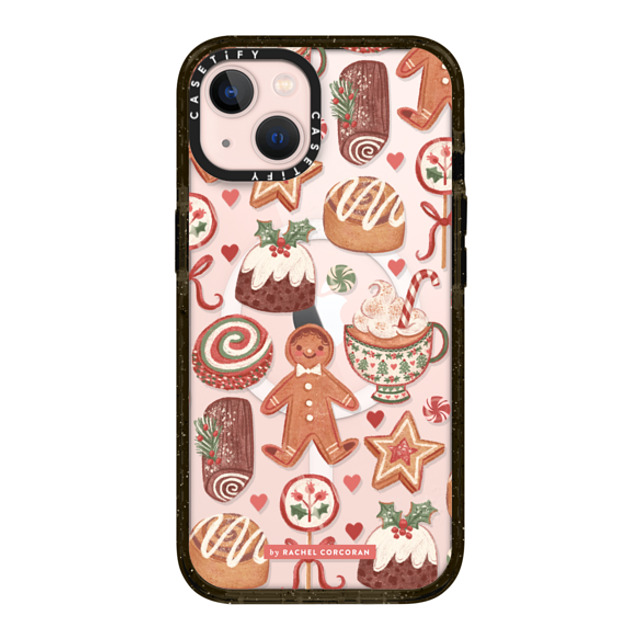 designlovefest x CASETiFY iPhone 13 ケース ブラック インパクトケース MagSafe対応 Christmas Holiday Bakes