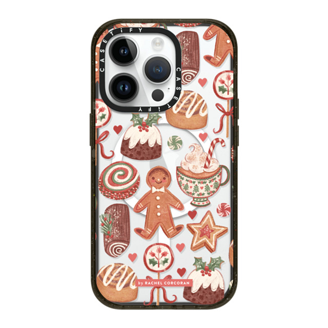 designlovefest x CASETiFY iPhone 14 Pro ケース ブラック インパクトケース MagSafe対応 Christmas Holiday Bakes