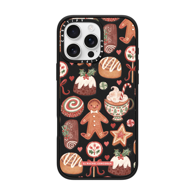 designlovefest x CASETiFY iPhone 16 Pro Max ケース マットブラック インパクトケース MagSafe対応 Christmas Holiday Bakes