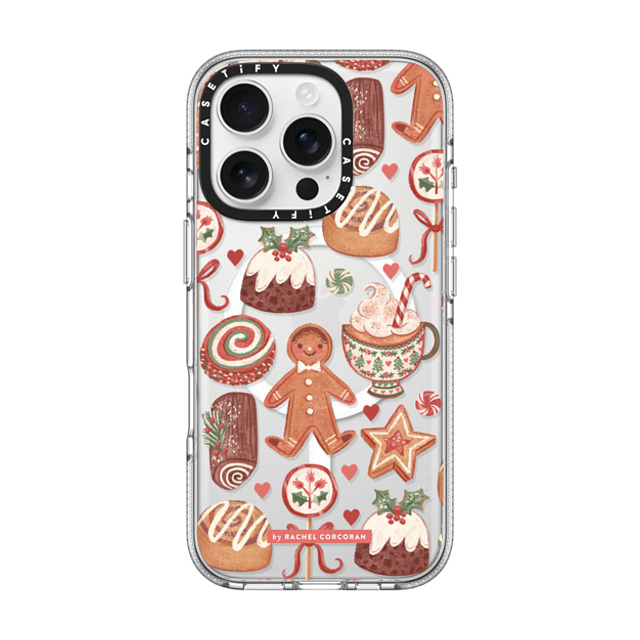 designlovefest x CASETiFY iPhone 16 Pro ケース クリア クリア ケース MagSafe対応 Christmas Holiday Bakes