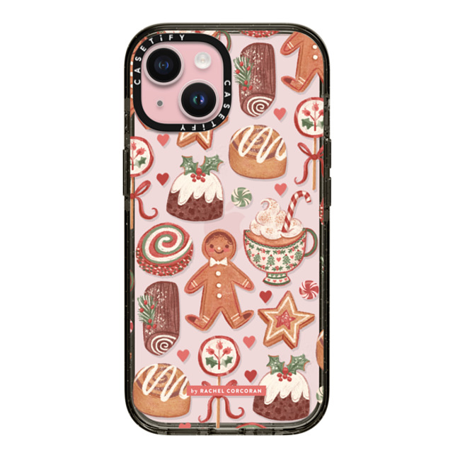 designlovefest x CASETiFY iPhone 15 ケース ブラック インパクトケース Christmas Holiday Bakes