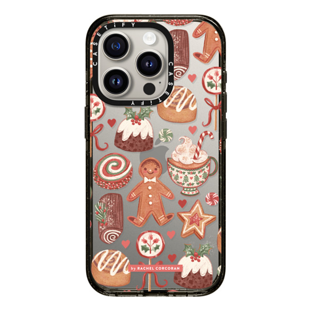 designlovefest x CASETiFY iPhone 15 Pro ケース ブラック インパクトケース Christmas Holiday Bakes