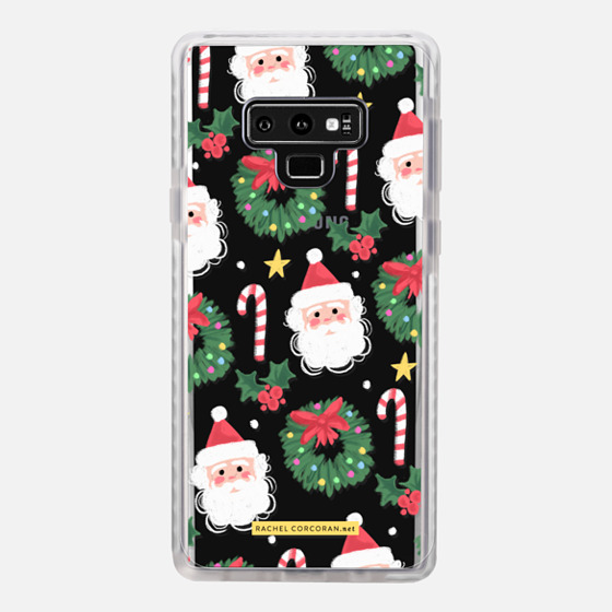 

Samsung Galaxy / LG / HTC / Nexus Phone Case - Christmas Santa Clause Holly Candy Cane Happy Holidays Pattern Rachillustrates Rachel Corcoran