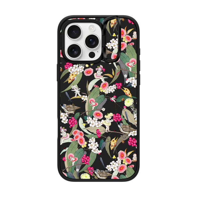 May Gibbs x CASETiFY iPhone 16 Pro Max ケース マットブラック インパクトリングスタンドケース MagSafe対応 Native Berries