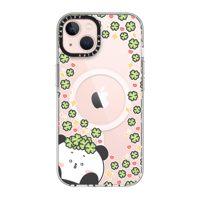 Bubbly Poya x CASETiFY iPhone 13 ケース クリア クリア ケース MagSafe対応 good luck to you